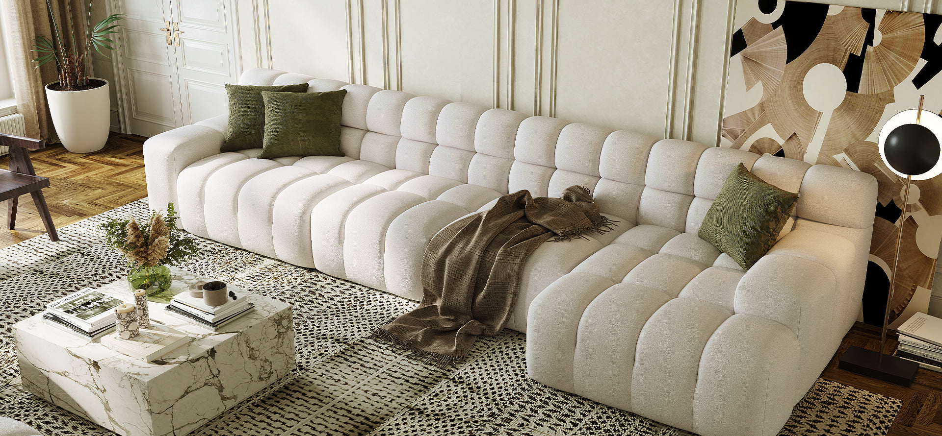 Marshmallow L-Shaped Sofa