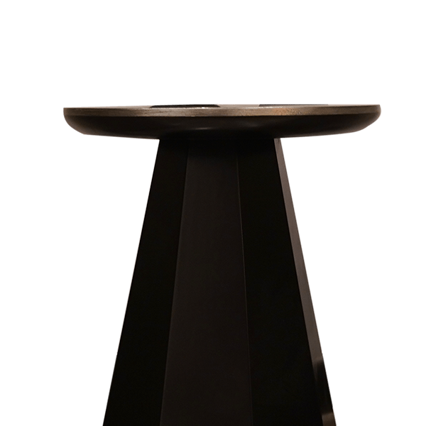 Sleek and Sophisticated: Classic Black Stool with Tower Shape