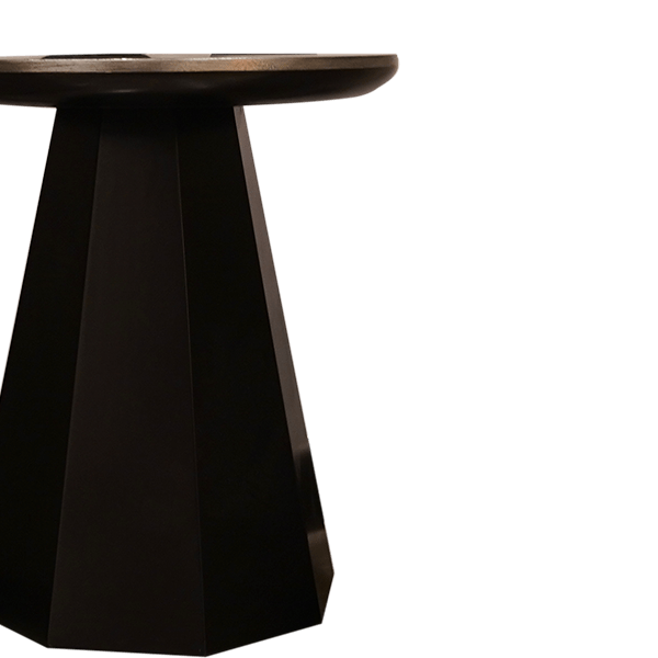 Sleek and Sophisticated: Classic Black Stool with Tower Shape