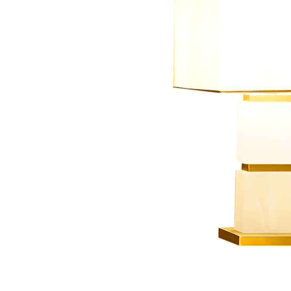 Contemporary Illumination: Classic White Lamp with Modern Design