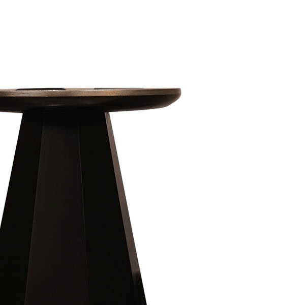 Sleek and Sophisticated: Classic Black Stool with Tower Shape