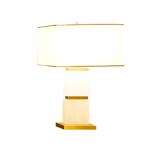 Contemporary Illumination: Classic White Lamp with Modern Design