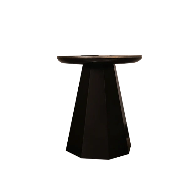 Sleek and Sophisticated: Classic Black Stool with Tower Shape