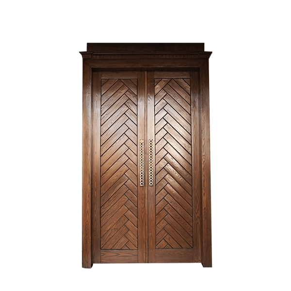 New House Opening Classic Door with Intricate Paneling