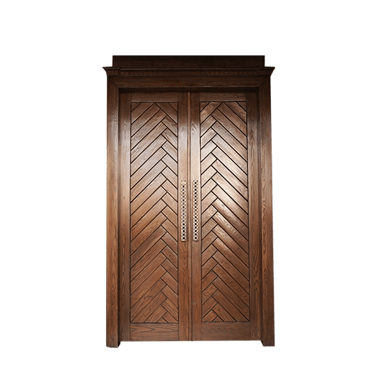 New House Opening Classic Door with Intricate Paneling