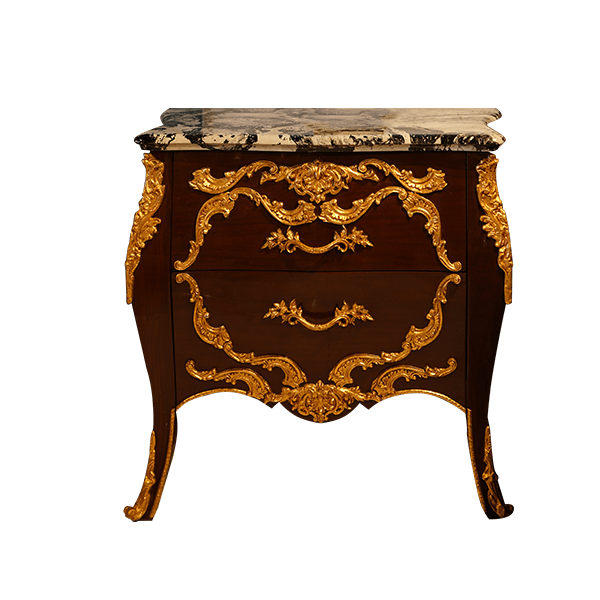 Golden Majesty: The Marble-Seated Stool