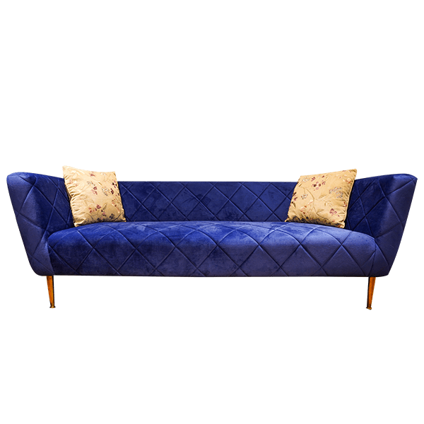 Violet Velvet 3-Seater Sofa Set for Grand Living Room