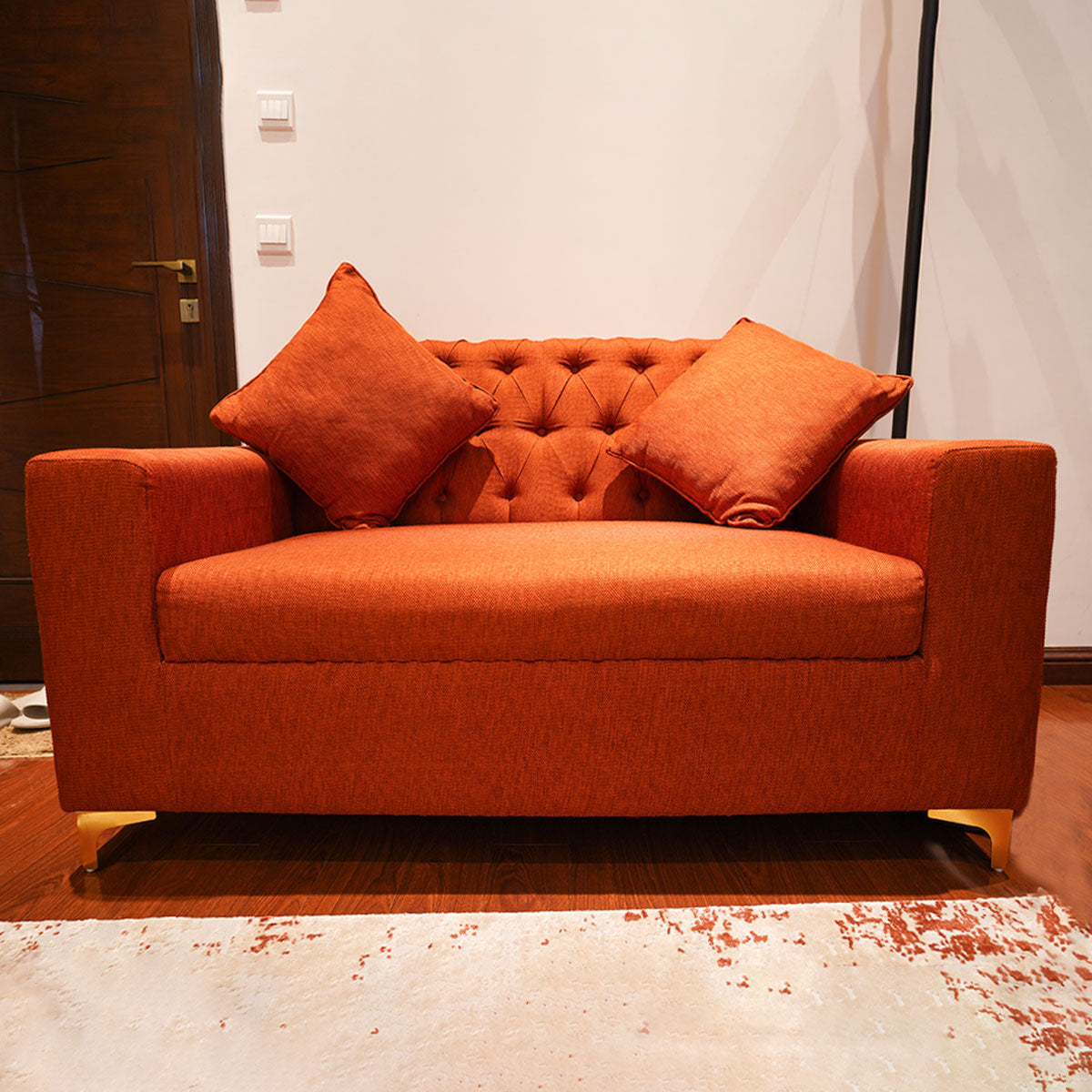 Burnt Orange Bliss 2-Seater Sofa