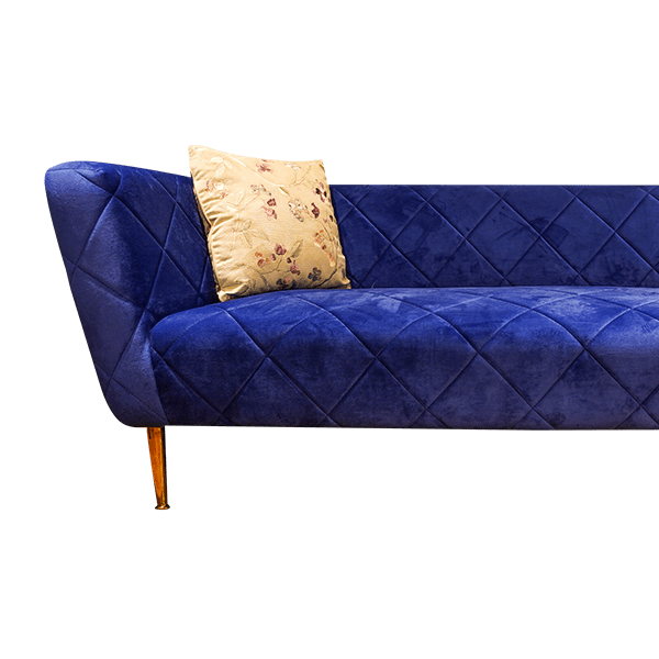 Violet Velvet 3-Seater Sofa Set for Grand Living Room