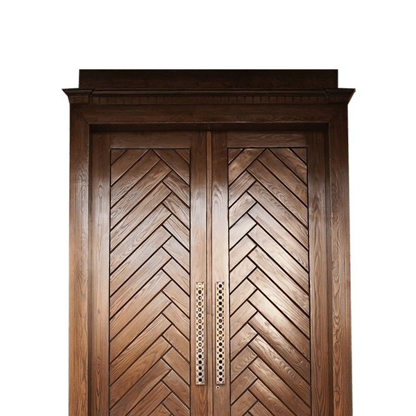 New House Opening Classic Door with Intricate Paneling