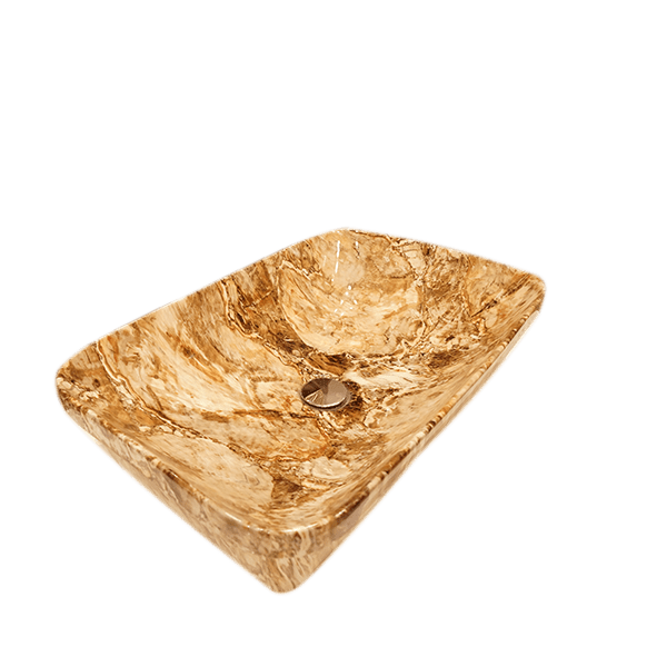 Golden Marble Glam Bathroom Sink