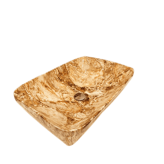 Golden Marble Glam Bathroom Sink