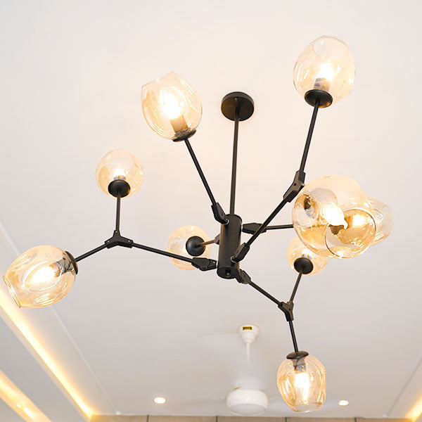 Modern Multi-Light Chandelier for Home Hall Interior