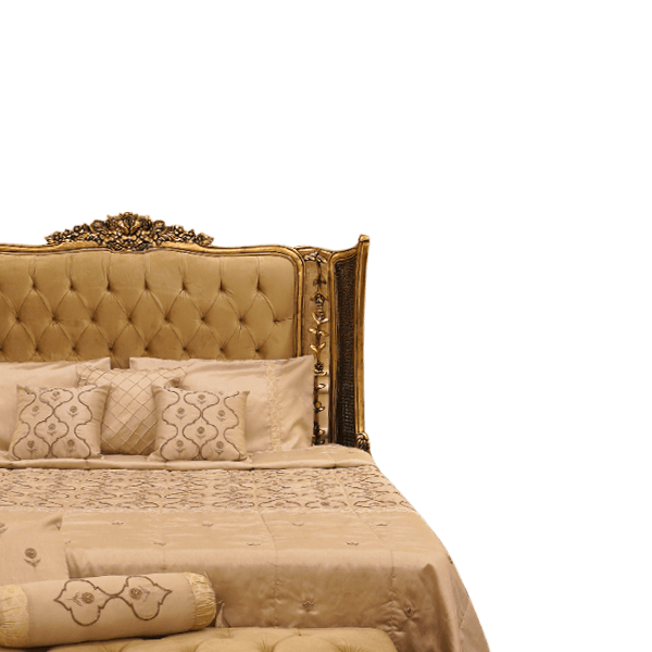 Gold hotsell bed cushions