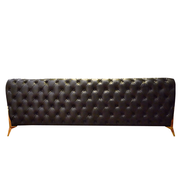 Traditional Black Three-Seater Sofa