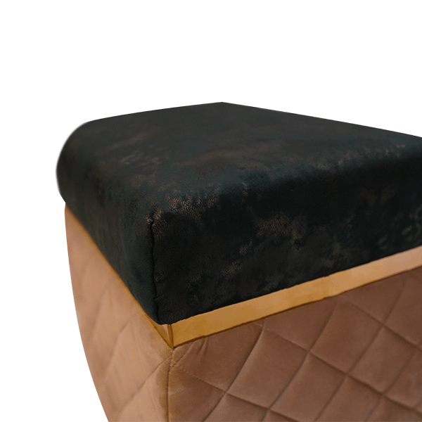 Traditional Fabric Brown Table Stool