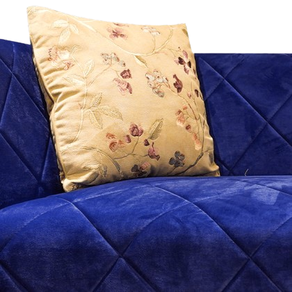 Violet Velvet 3-Seater Sofa Set for Grand Living Room